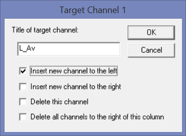 Figure 2 Inserting a new channel average