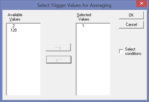 Figure 3 "Trigger codes" dialog